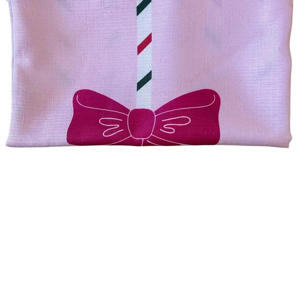 14pc Juicy Couture Pink Bows Christmas Shower Curtain Hooks Liner Set 72x72 NEW